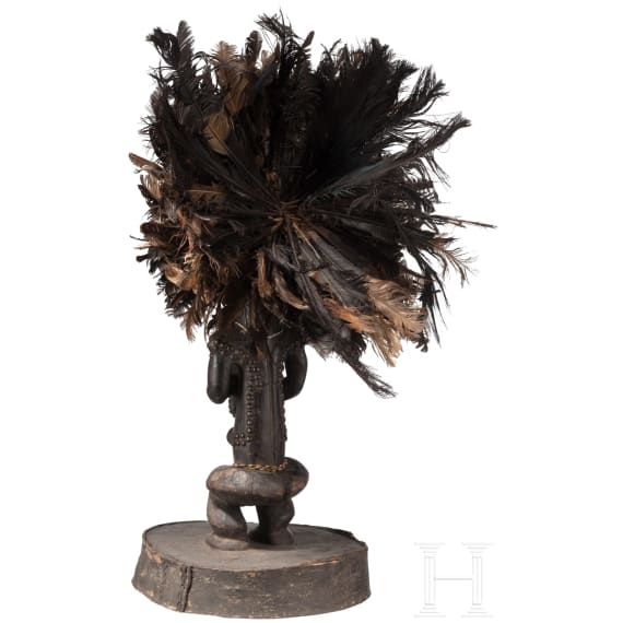 Reliquiarsdeckel mit Aufsatz sowie Maske, Fang Ngumba/Senufo, Gabon/Kamerun/Mali