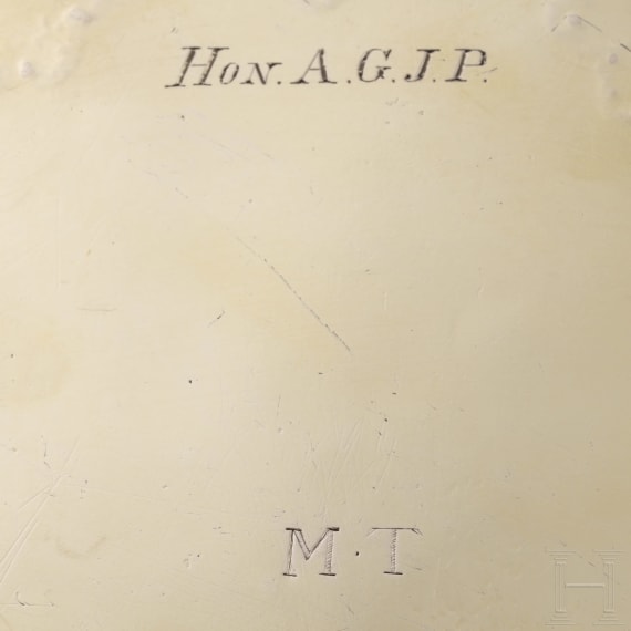 Vergoldete Zierschale (Salver), London, Lewis Pantin, 1734