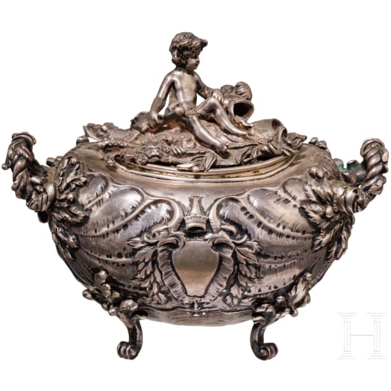 Zuckerdose aus Adelsbesitz, Wien, Gebr&uuml;der Frank, um 1890