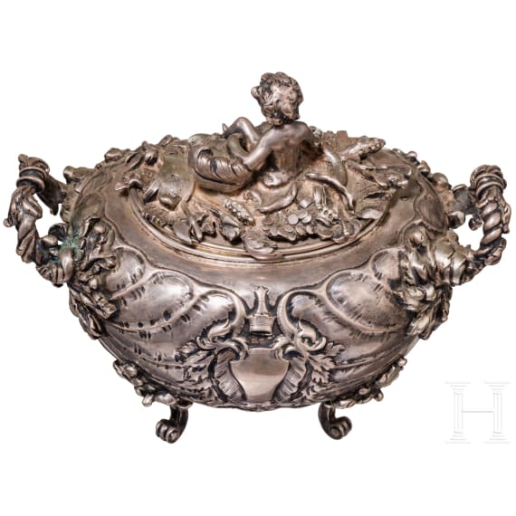 Zuckerdose aus Adelsbesitz, Wien, Gebr&uuml;der Frank, um 1890