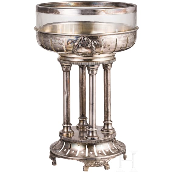 Silberner Tafelaufsatz, Wien, um 1910