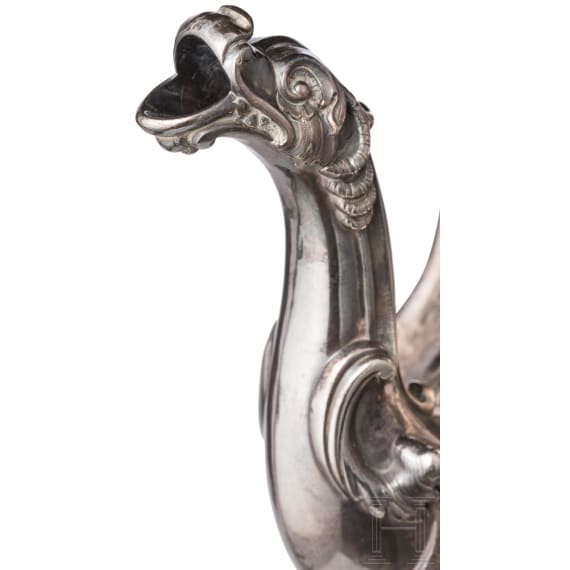 Gro&szlig;er Odiot-Samowar mit Rechaud (Teekocher), Paris, um 1840