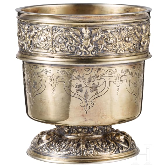 Historistischer Becher in der Art eines H&auml;ufebechers um 1590, deutsch, um 1900