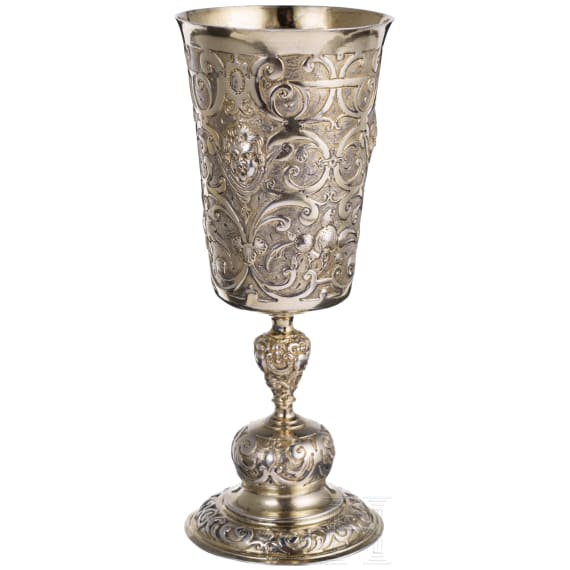 Vermeil-Pokal in der Art der Renaissance, wohl deutsch, 19. Jhdt.