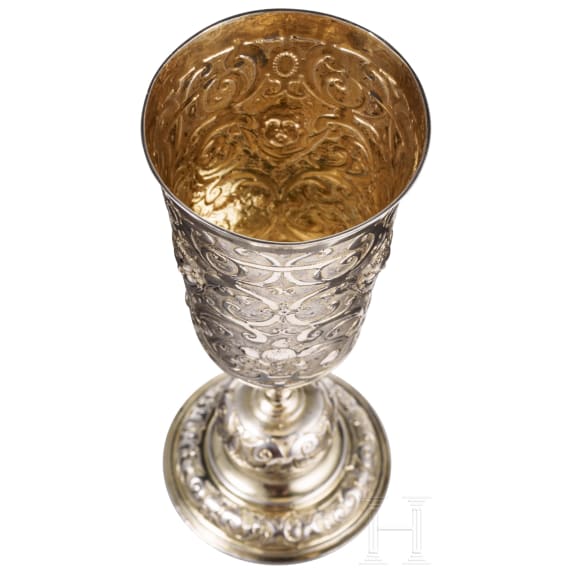 Vermeil-Pokal in der Art der Renaissance, wohl deutsch, 19. Jhdt.