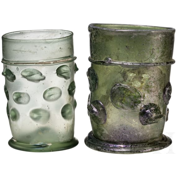 Zwei Nuppenbecher, deutsch, Anfang 16. Jhdt.