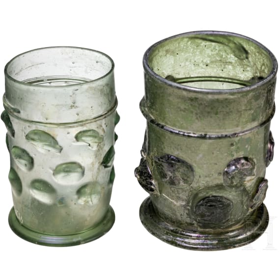Zwei Nuppenbecher, deutsch, Anfang 16. Jhdt.