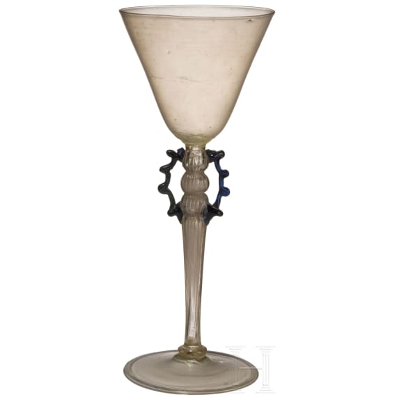 Fl&uuml;gelglas, Facon de Venise, deutsch oder Niederlande, 17. Jhdt.
