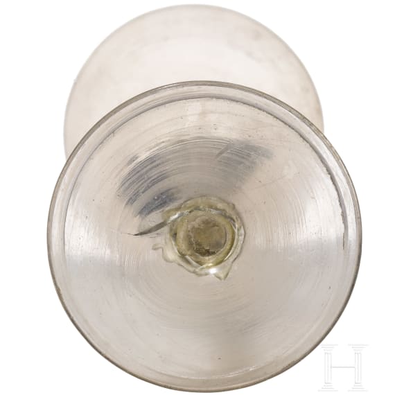 Fl&uuml;gelglas, Facon de Venise, deutsch oder Niederlande, 17. Jhdt.