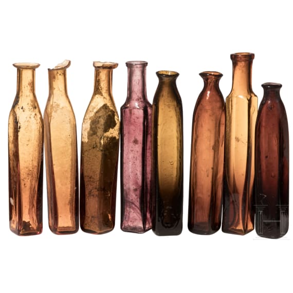 32 Apothekerfl&auml;schchen, deutsch, 19./20. Jhdt.
