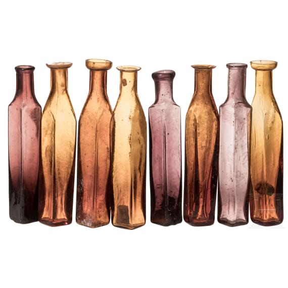 32 Apothekerfl&auml;schchen, deutsch, 19./20. Jhdt.