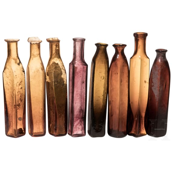 32 Apothekerfl&auml;schchen, deutsch, 19./20. Jhdt.
