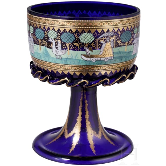 Glaspokal, Adolf Heyden (Entwurf), Fritz Heckert, um 1880-83
