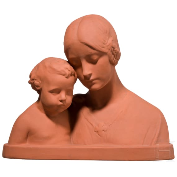Josef Limburg (1874 - 1955), Mutter mit Kind (Nr. 607), Cadinen-Manufaktur, Berlin, 1. H&auml;lfte 20. Jhdt.