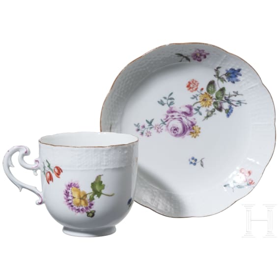 Porzellantasse mit Untertasse, Meissen, um 1780