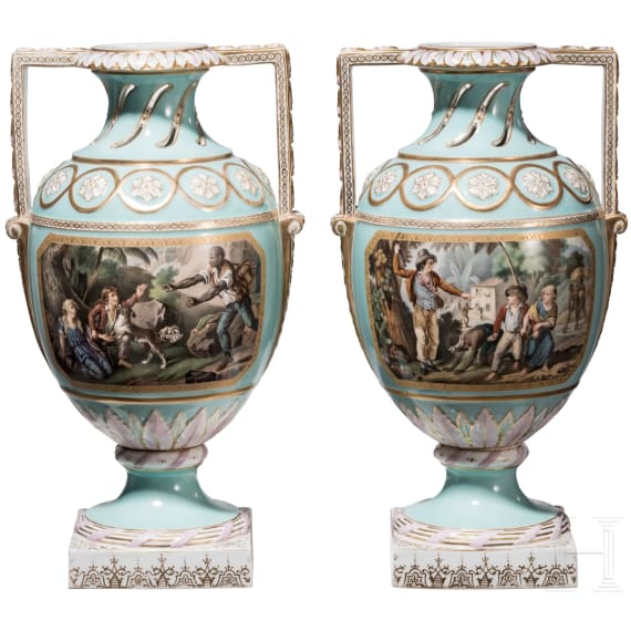 Ein Paar Potpourri-Vasen, Berlin, KPM, um 1800