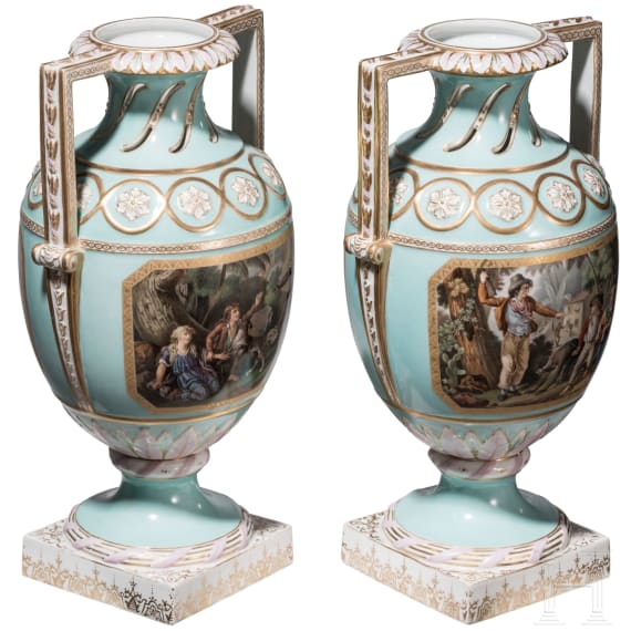 Ein Paar Potpourri-Vasen, Berlin, KPM, um 1800
