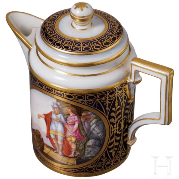 Fein bemaltes Milchk&auml;nnchen, Berlin, KPM, um 1800