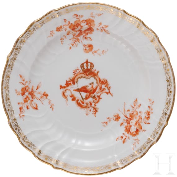 Kaiser Wilhelm II. - Neuosier-Teller der KPM aus dem k&ouml;niglichen Tafelservice, datiert 1891