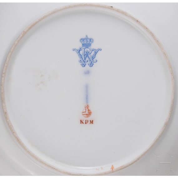 Kaiser Wilhelm II. - Neuosier-Suppenteller der KPM aus dem k&ouml;niglichen Tafelservice, um 1900