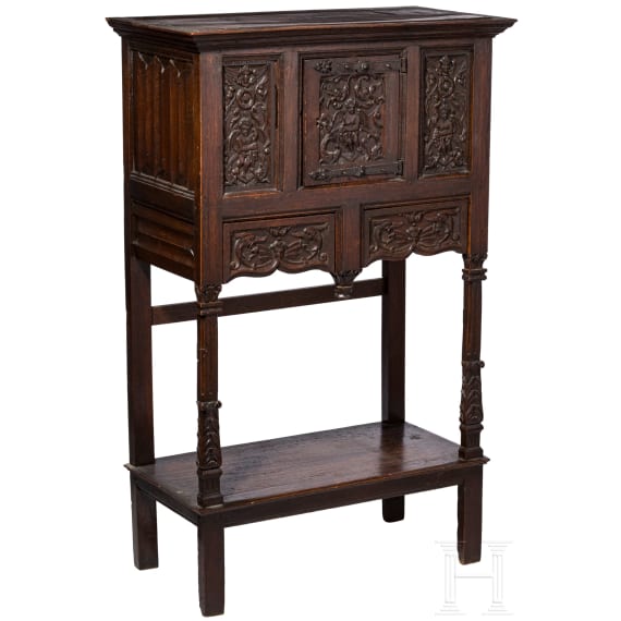 Stollenschrank im Stil des 16. Jhdts., fl&auml;misch, 19. Jhdt.