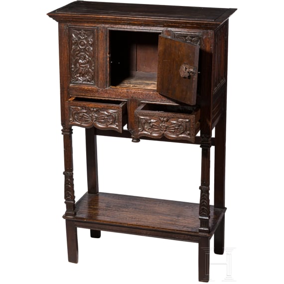 Stollenschrank im Stil des 16. Jhdts., fl&auml;misch, 19. Jhdt.