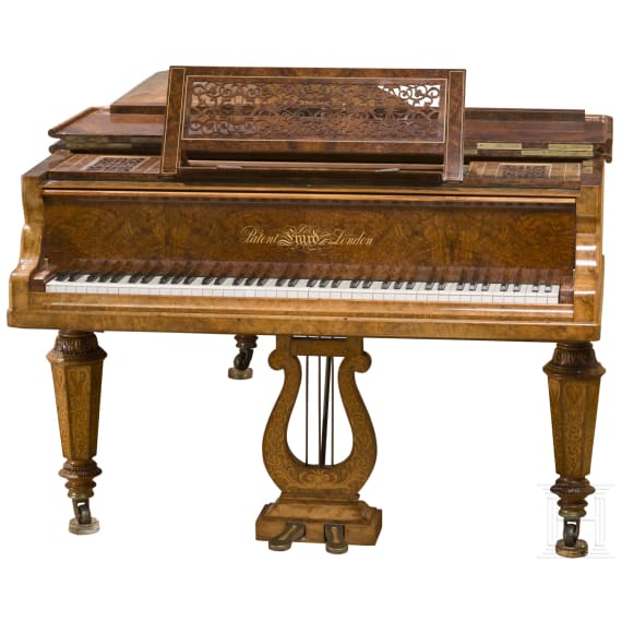 Reich intarsierter Luxus-Halbkonzertfl&uuml;gel, Klaviermanufaktur S&eacute;bastien & Pierre &Eacute;rard, London, 1862