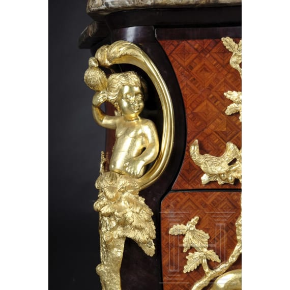 Majest&auml;tische Kommode nach Entwurf von Charles Cressent (1685 - 1768), Frankreich, 20. Jhdt.