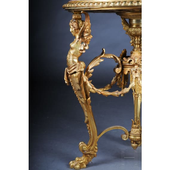 Seltener Salontisch aus Bronze im Empire-Stil, Frankreich, 20. Jhdt.
