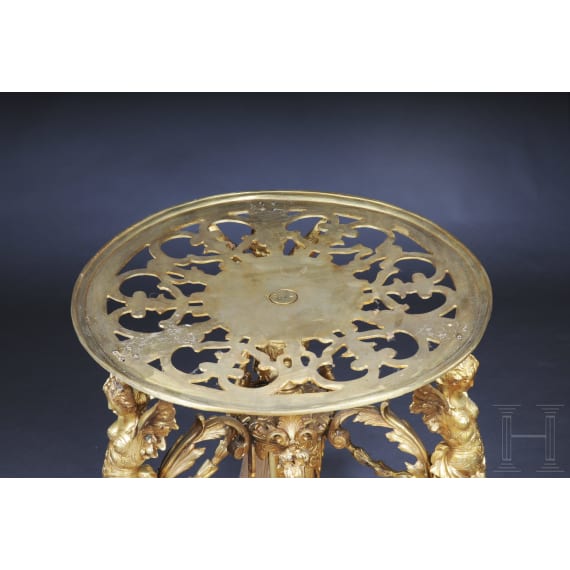 Seltener Salontisch aus Bronze im Empire-Stil, Frankreich, 20. Jhdt.