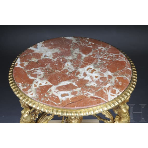 Seltener Salontisch aus Bronze im Empire-Stil, Frankreich, 20. Jhdt.
