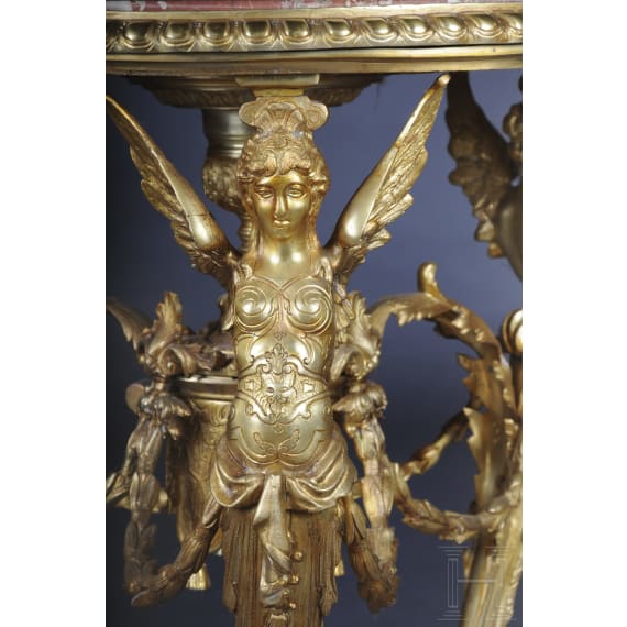 Seltener Salontisch aus Bronze im Empire-Stil, Frankreich, 20. Jhdt.