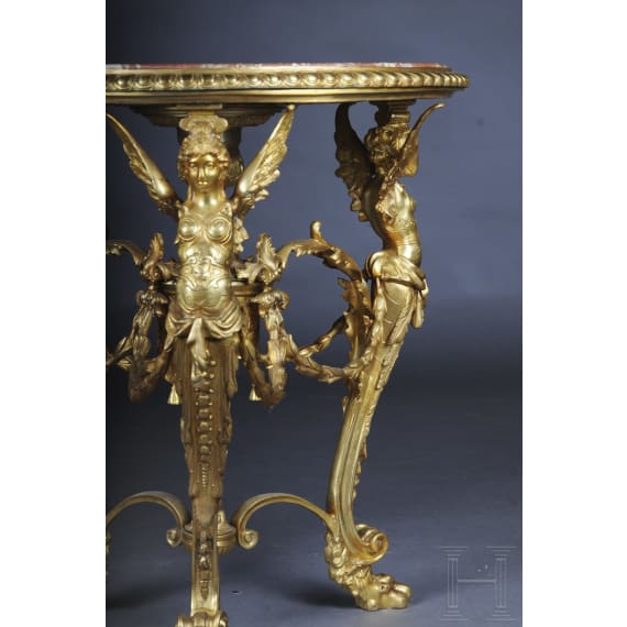 Seltener Salontisch aus Bronze im Empire-Stil, Frankreich, 20. Jhdt.