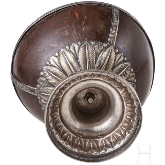 Kokosnuss-Pokal mit Silbermontur, Russland, Moskau, 1834