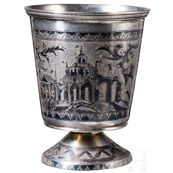 Niello-Fu&szlig;becher, Russland, Moskau, 1850 - 1858