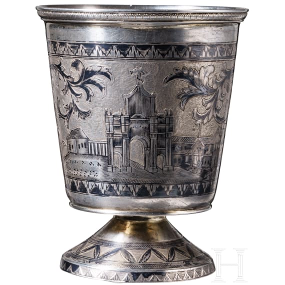 Niello-Fu&szlig;becher, Russland, Moskau, 1850 - 1858