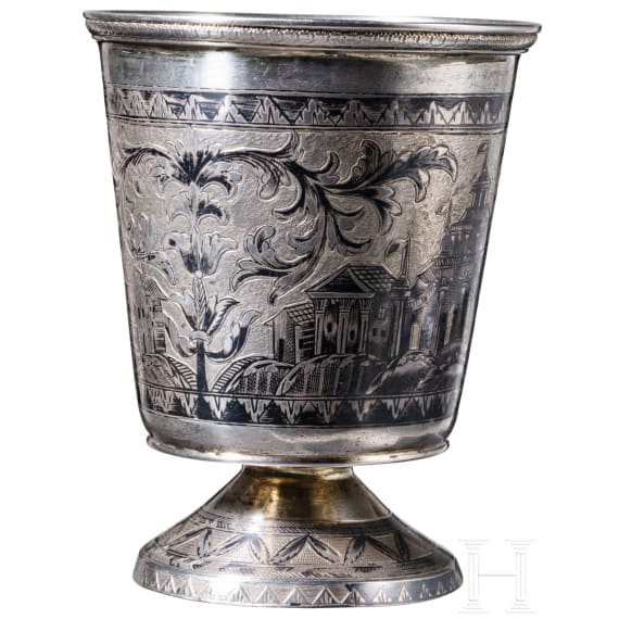 Niello-Fu&szlig;becher, Russland, Moskau, 1850 - 1858