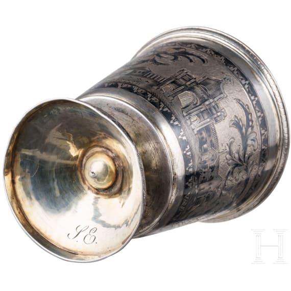 Niello-Fu&szlig;becher, Russland, Moskau, 1850 - 1858