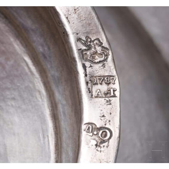 Silberne Tazza (Tafelaufsatz), Russland, Moskau, 1787