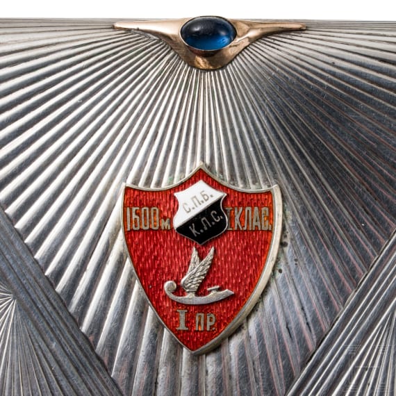Massives Silber-Zigarettenetui, Russland, 1908 - 1917