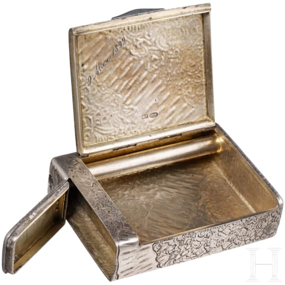 Zigarettenetui mit Emaille-Dekor, Russland, St. Petersburg, Erik Kollin, um 1890