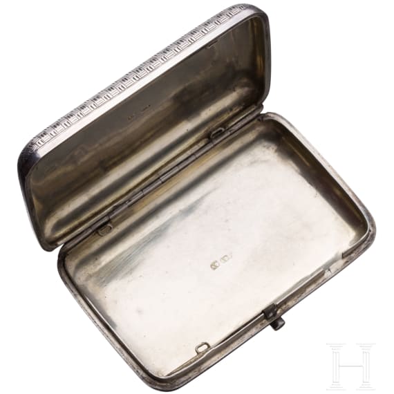 Silber- und Niellodose mit Stadtansicht mit Moskauer Kreml, Russland, 2. H&auml;lfte 19. Jhdt.