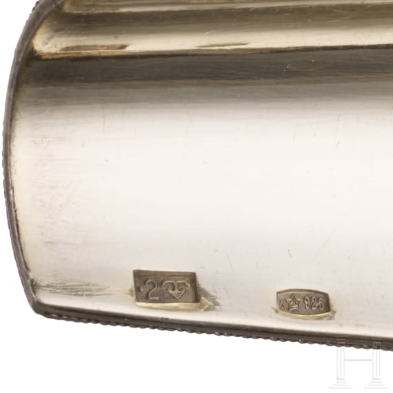 Cloisonn&eacute;-Email-Teesieb und Zuckerschaufel, Sowjetunion, nach 1958