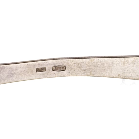 Sechs Teel&ouml;ffel mit Emaille-Bl&uuml;ten im Etui, Sowjetunion, Leningrad, nach 1958