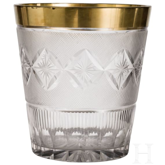 Gro&szlig;er Kristallglas-Champagner-K&uuml;hler, Russland, um 1890