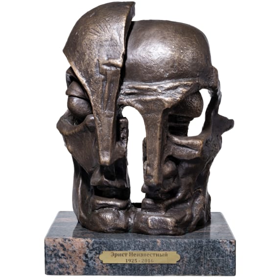 Bronze "Doppel Gesicht", Ernst Iossifowitsch Neiswestny (1925 in Swerdlowsk/Jekaterinburg - 2016 in New York)