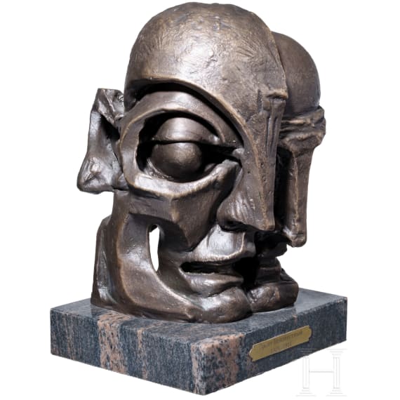 Bronze "Doppel Gesicht", Ernst Iossifowitsch Neiswestny (1925 in Swerdlowsk/Jekaterinburg - 2016 in New York)
