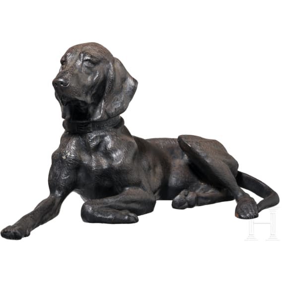 Hundefigur (Zeigerhund, Pointer), Sowjetunion, Eisenwerke Kasli, 20. Jhdt.