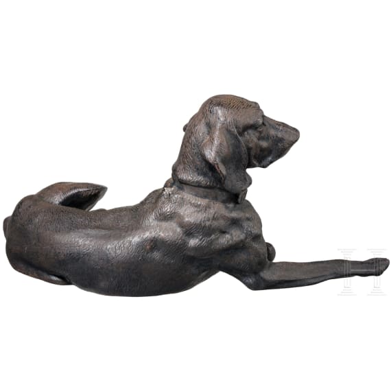 Hundefigur (Zeigerhund, Pointer), Sowjetunion, Eisenwerke Kasli, 20. Jhdt.