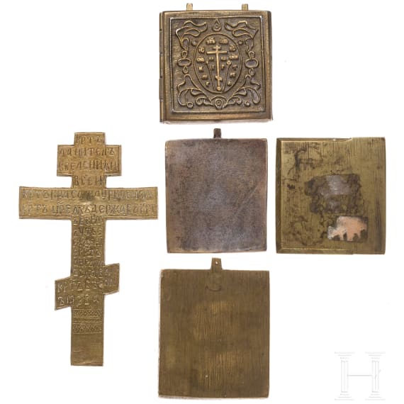 F&uuml;nf Bronzeikonen, Russland, 19. Jhdt.